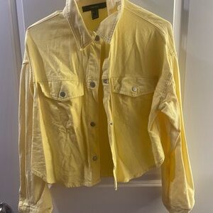 Forever 21 Sunny Yellow Jean Jacket